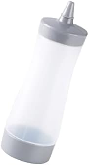 Mikinona Squeeze Bottle 350ml Reusable Leakproof TranslucentCondiment Dispenser