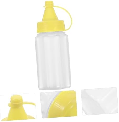 PRETYZOOM 4pcs Reusable Condiment Squeeze Bottles