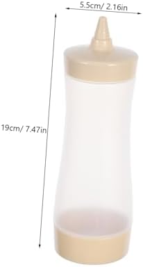 Non-Spill Cream Sauce Bottles by PHENOFICE Easy Squeeze Clean