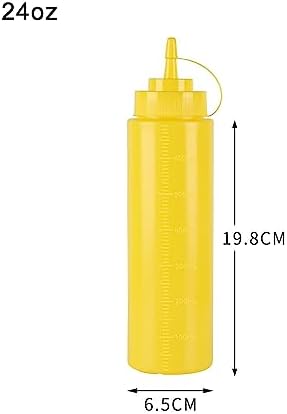 3-Piece Yellow Plastic Squeeze Bottles Effortless Living