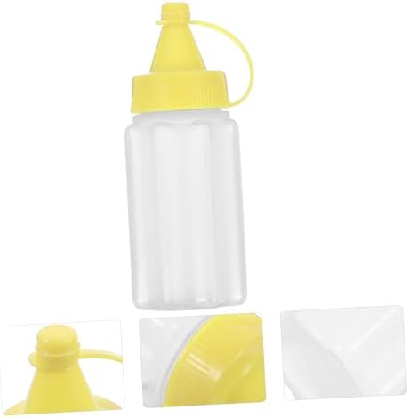 4pcs Reusable Condiment Squeeze Bottles for Ketchup Mustard Honey and Salad Dressings