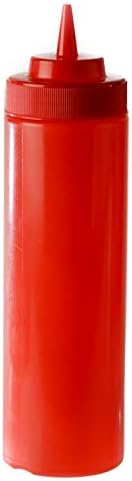 EcoQuality 6-Pack Red Squeeze Condiment Bottles