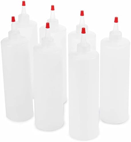 7-Pack Squeeze Bottles Resealable Clear Dispensers