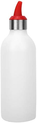 Zerodis Squeeze Bottle Red Leak-Proof Refillable Condiment Container for Kitchen Use