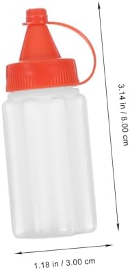 Homoyoyo 4-Pack Plastic Squeeze Condiment Bottles with Caps