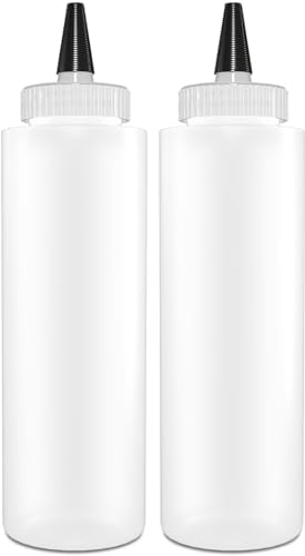 Durable 8-ounce Condiment Squeeze Bottles