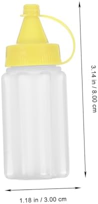 4pcs Reusable Condiment Squeeze Bottles for Ketchup Mustard Honey and Salad Dressings