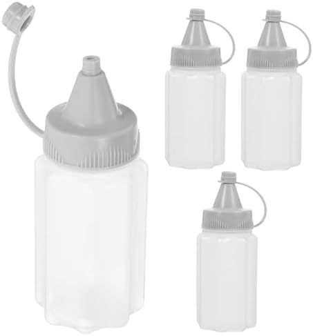 GRIRIW 20 Pcs Dark Grey PP Condiment Squeeze Bottles