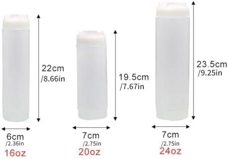 20 Oz Inverted Design Condiment Squeeze Bottle Refillable for Salad Dressing
