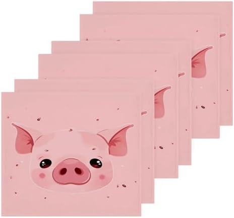 YettasBin Pink Pig Washcloth Set - Soft Absorbent Reusable for Home Travel