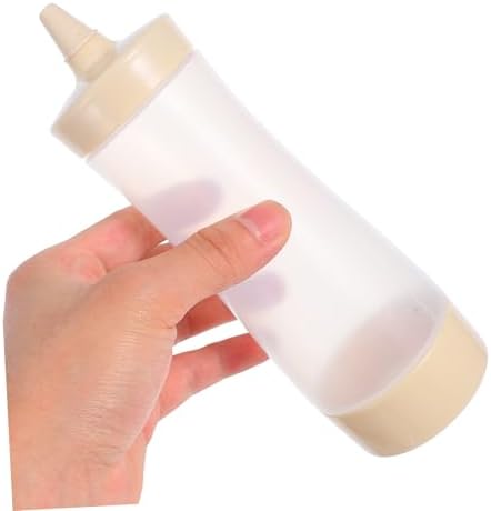 Non-Spill Cream Sauce Bottles by PHENOFICE Easy Squeeze Clean