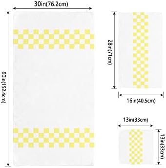 High-Quality Abstract Lattice Towels Set