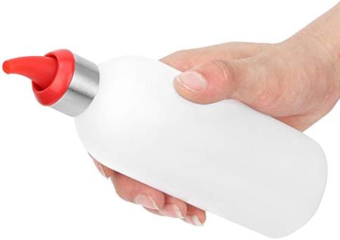 Zerodis Squeeze Bottle Red Leak-Proof Refillable Condiment Container for Kitchen Use