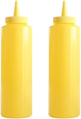 Servette Home Refillable Squeeze Bottles Set of 2 Plastic Yellow