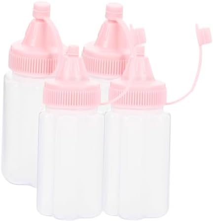4pc Squeeze Bottle Kit for Ketchup Olive Oil Syrup