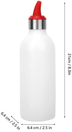 Zerodis Squeeze Bottle Red Leak-Proof Refillable Condiment Container for Kitchen Use