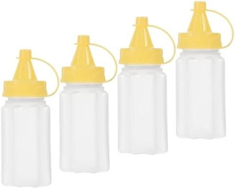 Mobestech 4-Pack Smeber Squeeze Bottles - Durable BPA-Free Ideal Kitchen Essential