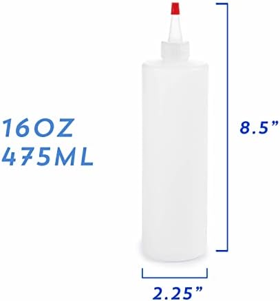 7-Pack Squeeze Bottles Resealable Clear Dispensers