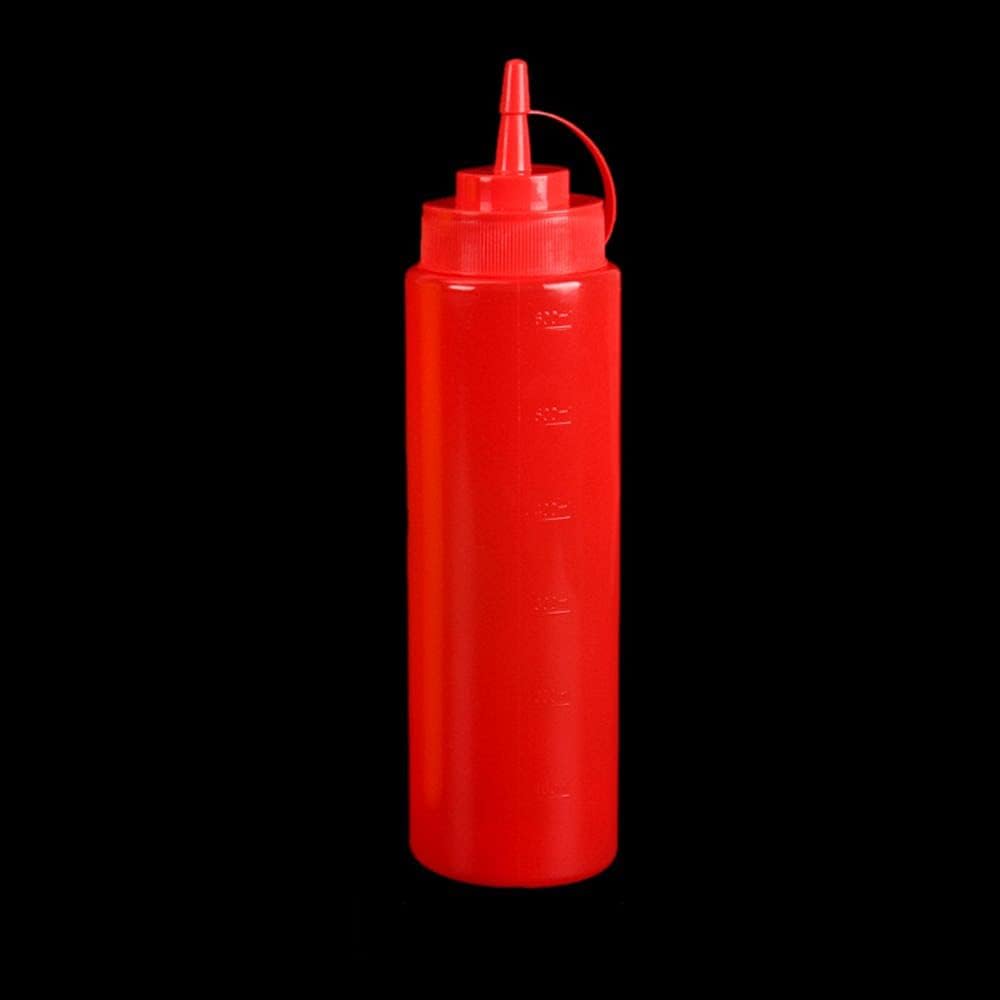 600ml Squeeze Bottle Condiment Sauce Red