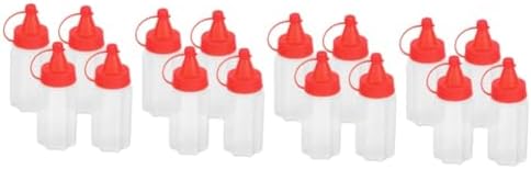 16 Pcs Mini Condiment Squeeze Bottles Set