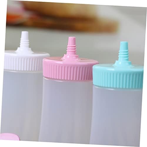 VOSAREA Condiment Bottles Set Squeeze Lid for Ketchup Mustard and Sauce