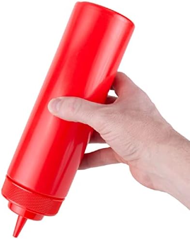 6 x 24 Oz Wide Mouth Squeegee Condiment Bottles