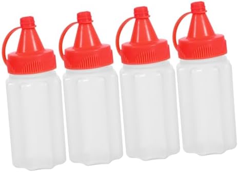 4-Piece Set - Mini Condiment Squeeze Bottles -PP Material - Light Portable