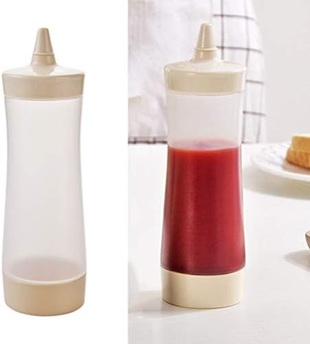 Delura Condiment Squeeze Set 3 Piece Kitchen Reusable Mustard Ketchup Squeeze Bottles