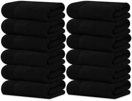 GOLD TEXTILES 100 Cotton Washcloth - 12 Pack