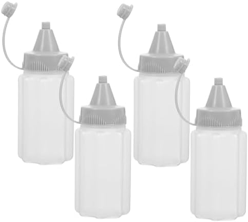 GRIRIW 20 Pcs Dark Grey PP Condiment Squeeze Bottles