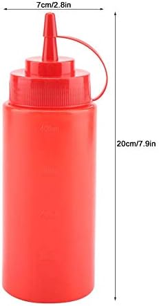 10-Piece 460ml Plastic Squeeze Condiment Bottles Dispense Oil Vinaigrette Crafts Smoothly