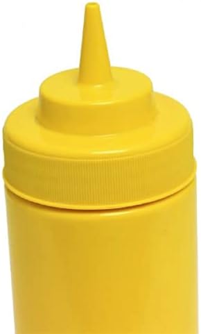 TrueCraftware 6-Piece 24 oz Yellow Squeeze Condiment Bottles