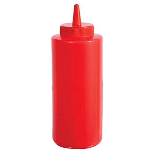 Enjoy mess-free conveniences with our pack of 12 red condiment bottles