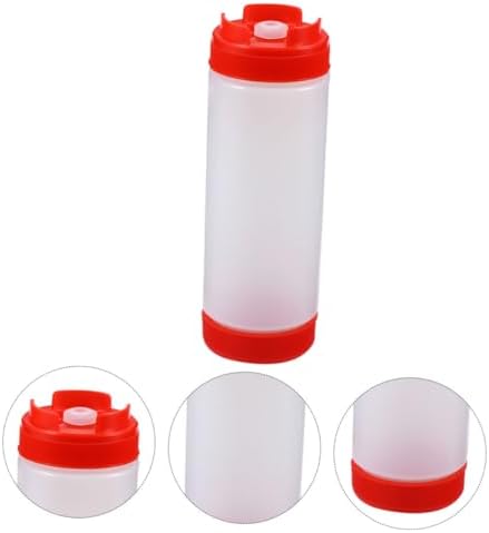 Luxshiny Dual-Headed Squeeze Sauce Dispensers 20oz Fishnet-Style