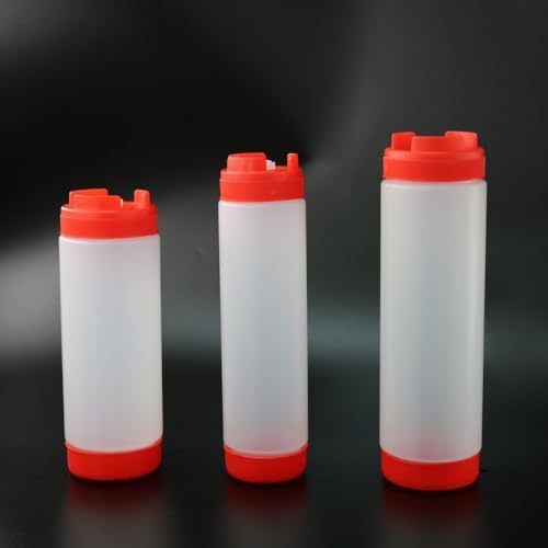 20 Oz Inverted Design Condiment Squeeze Bottle Refillable for Salad Dressing
