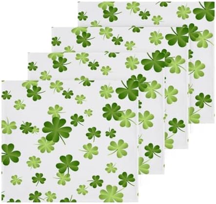 St Patricks Day Clover Washcloths for Home and Kids