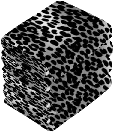 Leopard Print Soft Washcloth Set for Babies Adults Reusable Face Towels