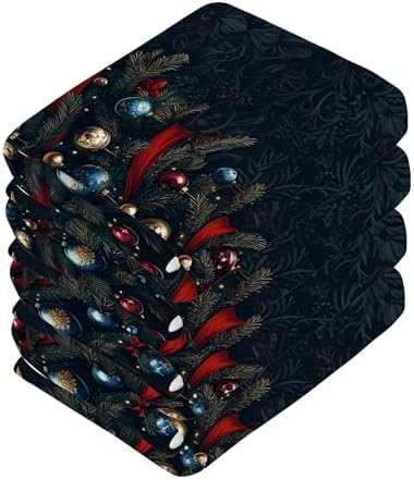 Xigua Christmas Washcloth Set for Bathroom Kitchen