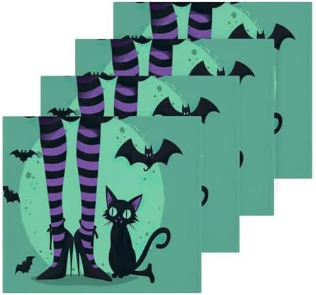 Halloween Cat Washcloth Set - Soft Reusable and Durable