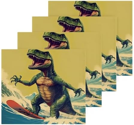 Perfect Size Soft Absorbent Dinosaur Washcloth Set for Babies
