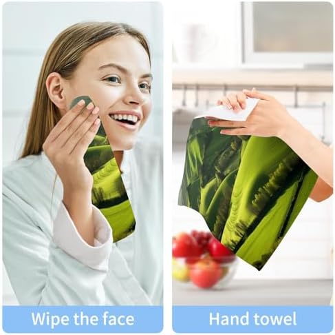 Nature Landscape Washcloths 2 Pack - Soft AbsorbentReusable for Baby Face Towels
