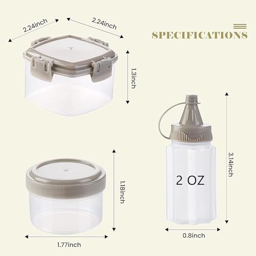 12-Piece Set of Mini Plastic Sauce Squeeze Bottles
