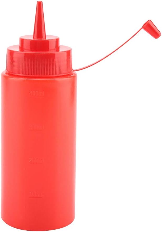 10-Piece 460ml Plastic Squeeze Condiment Bottles Dispense Oil Vinaigrette Crafts Smoothly