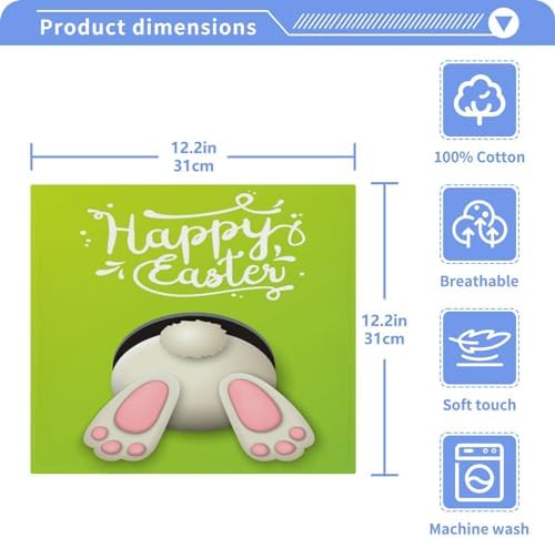 Easter Bunny Tail Reusable Washcloths