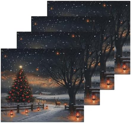 Xigua Christmas Tree Washcloth Set for Home Kitchen