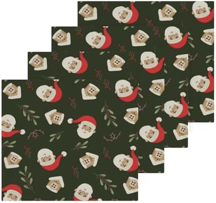 Reusable Soft Christmas Santa Washcloth for Kids Washable