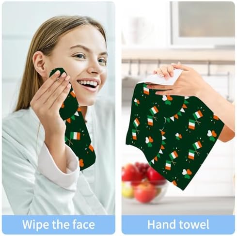 St Patricks Shamrock Washcloths 2-Pack