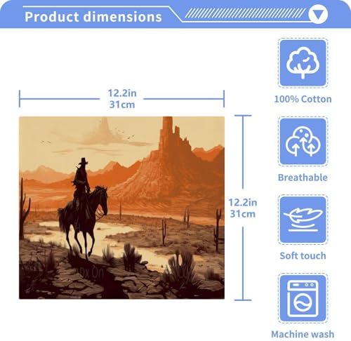 YETTASBIN Cowboy Washcloths