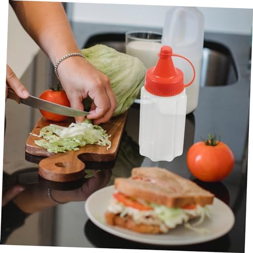 KICHOUSE 4pcs Reusable Condiment Squeeze Bottles for Kitchen 1