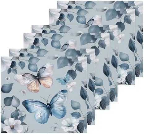 YETTASBIN Butterfly Soft Cotton Face Towels 2-Pack